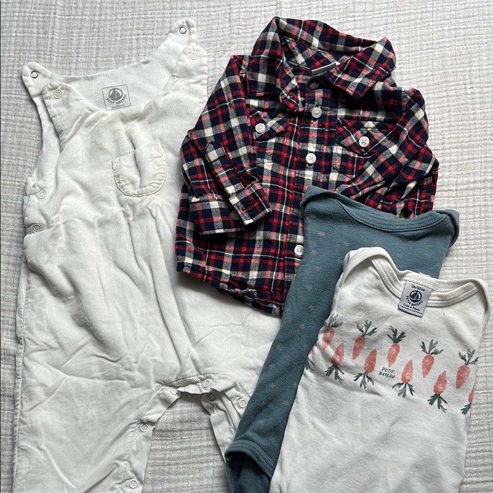 Petit Bateau & Gymboree Baby Clothing bundle, 3m